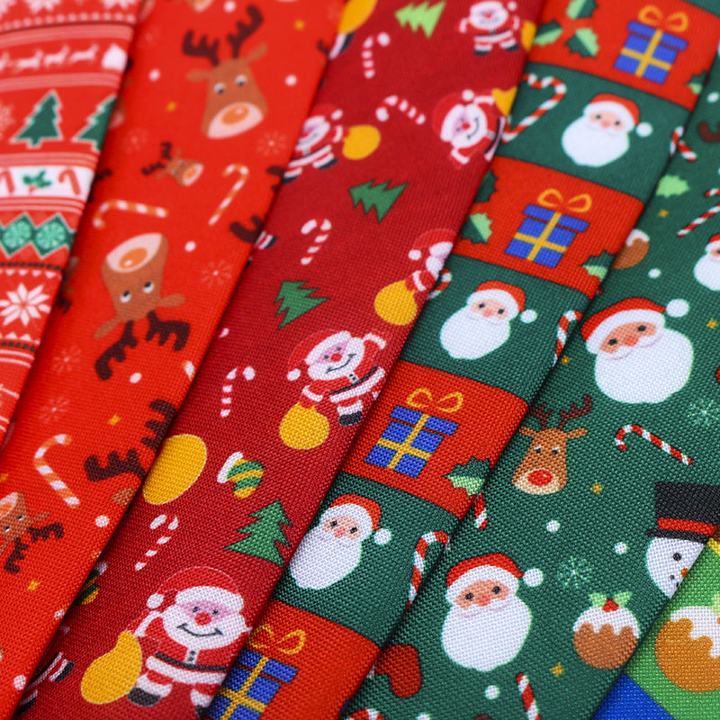 Christmas Tie Polyester Printed Santa Claus Christmas Tree Elk Gift Tie