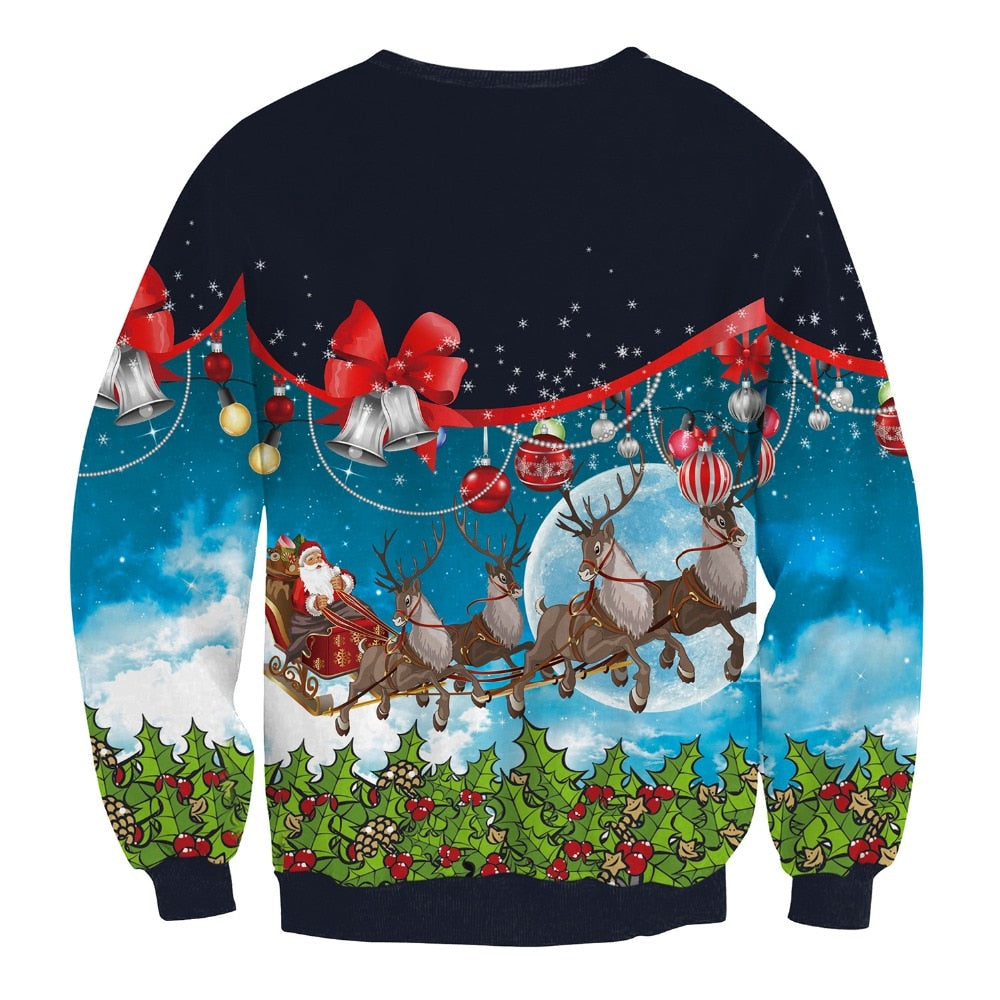 Unisex Men Women UGLY CHRISTMAS SWEATER Vacation Santa Funny Womens Men Sweaters Tops Autumn Winter Clothing