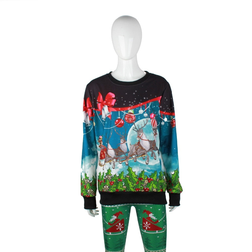 Unisex Men Women UGLY CHRISTMAS SWEATER Vacation Santa Funny Womens Men Sweaters Tops Autumn Winter Clothing