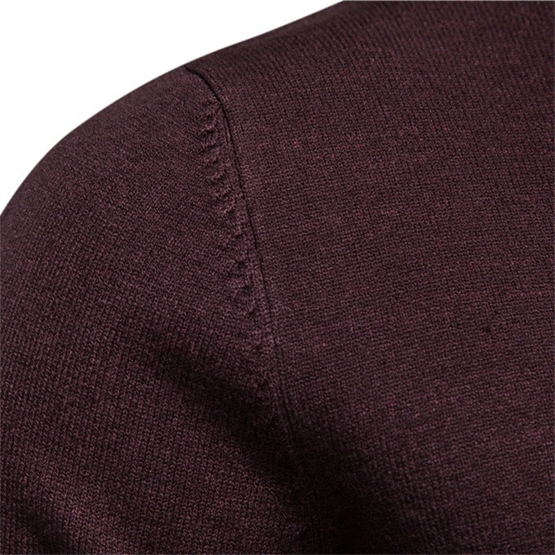 Autumn and Winter Thickened Thermal Sweater Men's Medium Neck Slim Fit Men's Sweater Men's Multicolor Knitwear