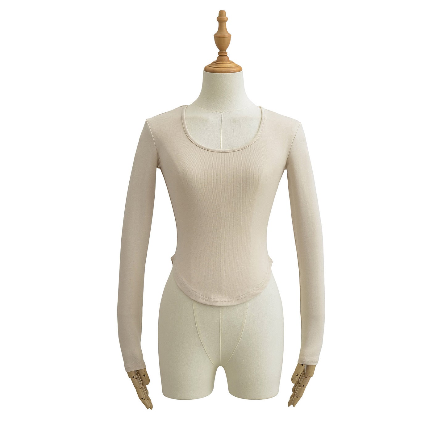 Irregular long sleeved T-shirt for women