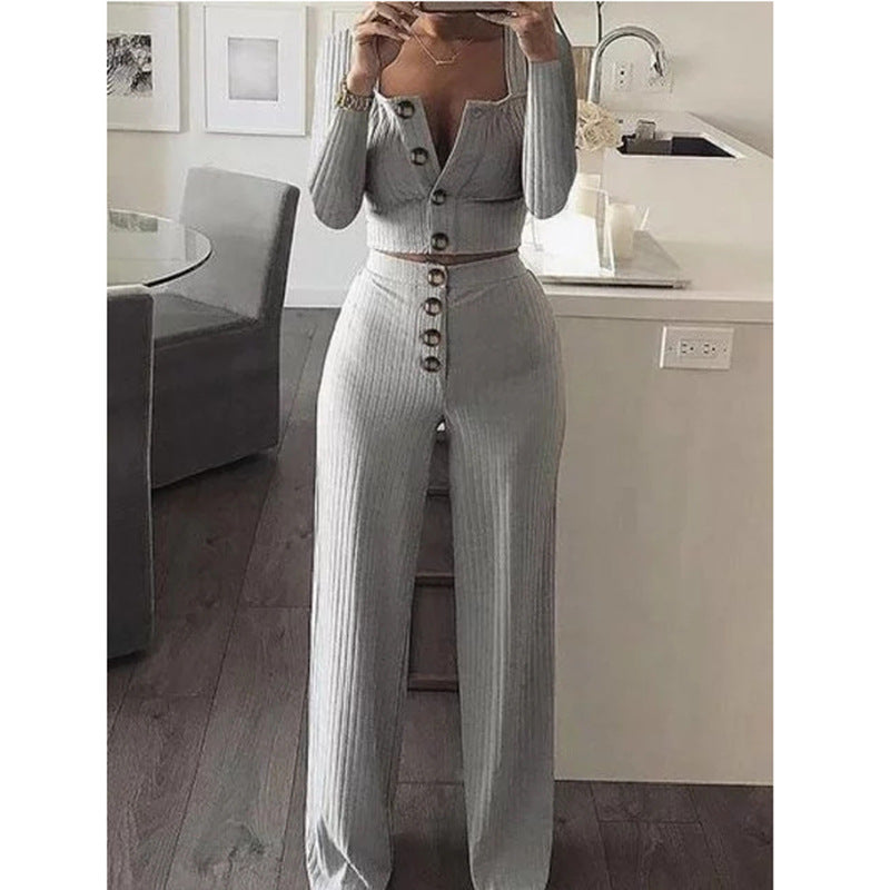 New long sleeve cardigan slim button casual suit OM9141