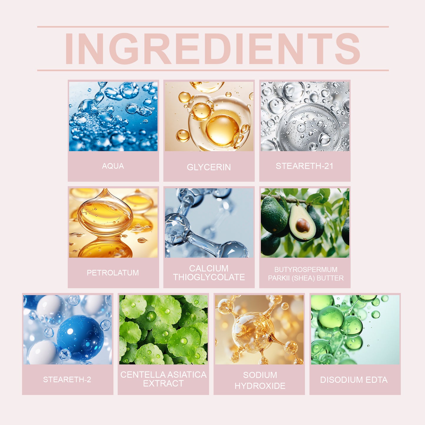 OceAura Nourishing Skin Hair Removal Cream, Gentle Non-Irritating Clean Body Skin Smooth Hair Removal Cream