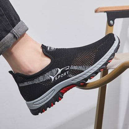 New Men's Casual Shoes, Comfortable and Breathable Sports Shoes, Slip-On Dad Shoes, Soft Sole Cloth Shoes