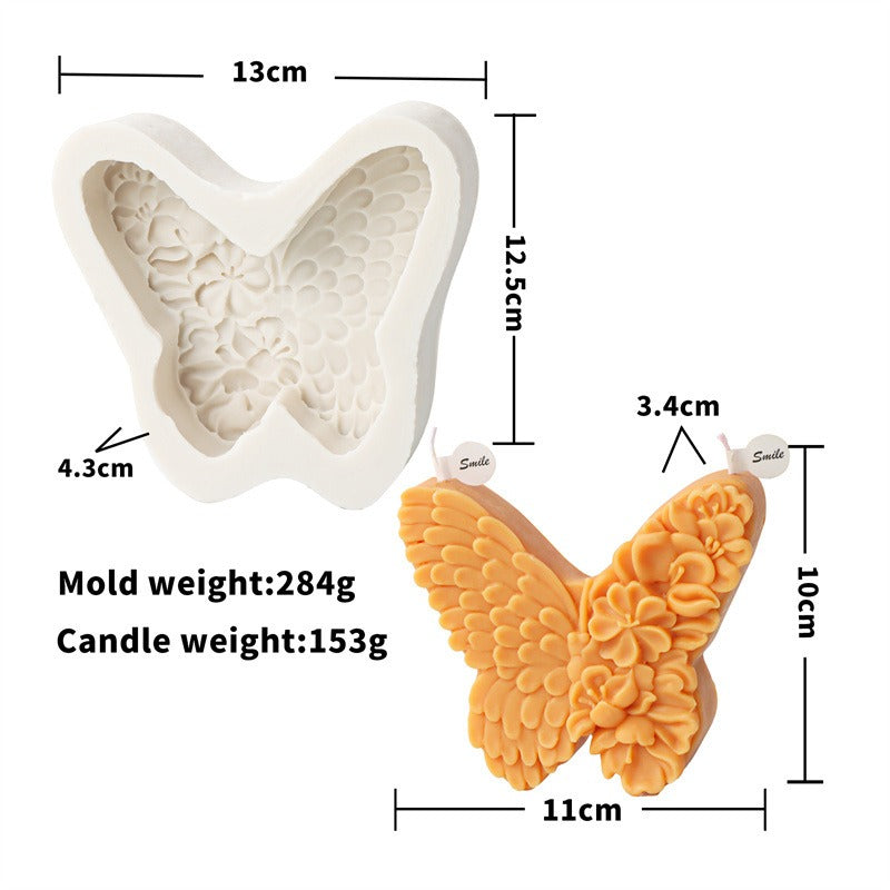Silicone Angel Butterfly Embossed Pattern Candle Mold Halloween Skull Butterfly Baking Cake Mold Decoration Mold