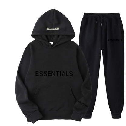 FEAROFGODESSENTIALS Couple Set Hoodies for Men and Women Double Line High Street Fashion Two-Piece Set