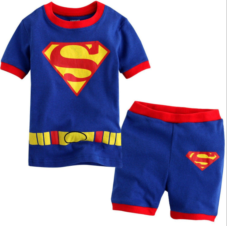 Children's clothing short sleeved home clothing baby underwear pajama set. Kid