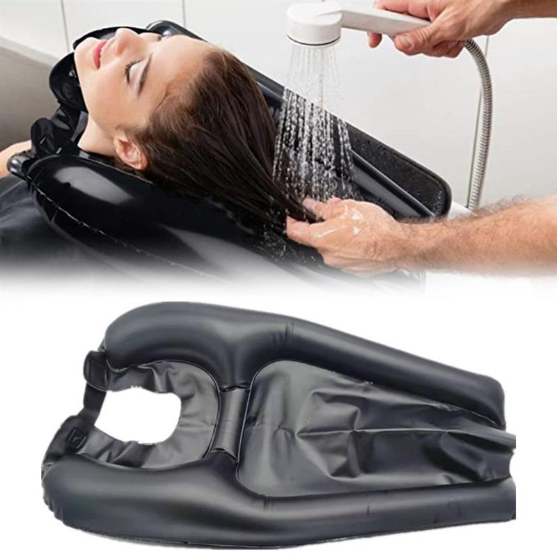 Portable Inflatable Shampoo Pad Outdoor DIY Shampoo Basin Creative Folding Nursing Shampoo Pillow