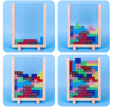 Tetris building blocks jigsaw puzzle toy children 3d three dimensional Russian building blocks puzzle board game assembled build