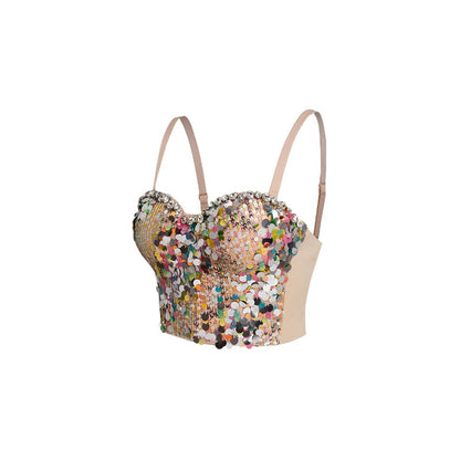 Spaghetti Strap Bralette with Gathered Design