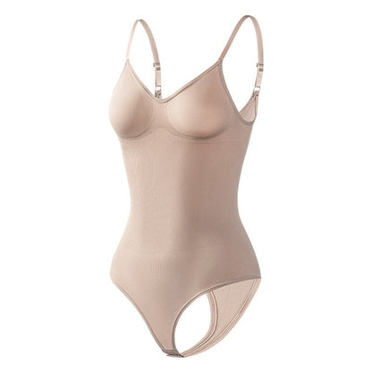 Style Backless Waist Trainer Thong Bodysuit for Women, Butt Lifting Shapewear, Plus Size, Sexy Backless Underwear, Body Shaping Base Layer