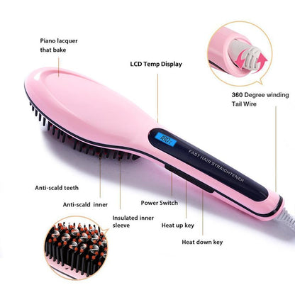 2-IN-1 Hair Straightening Brush