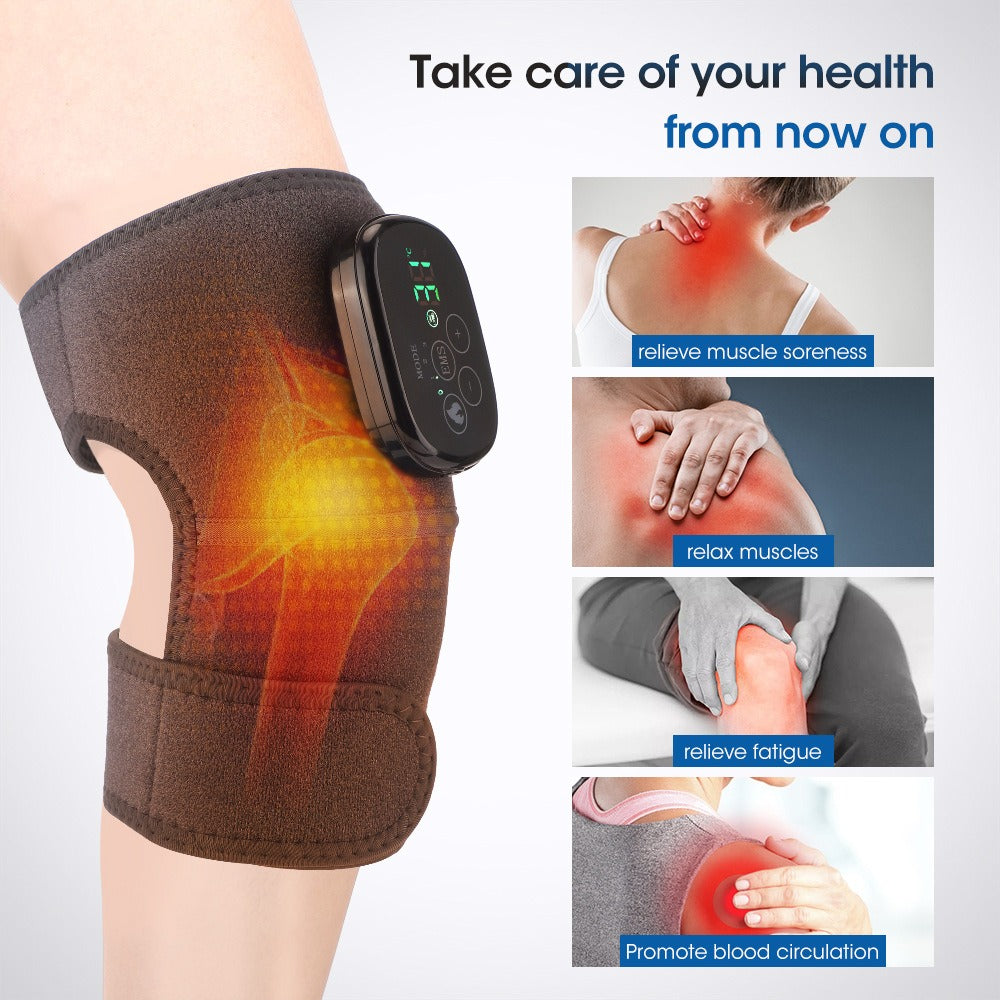 New EMS heating massage knee pads shoulder pads elbow pads old cold legs touch screen controller