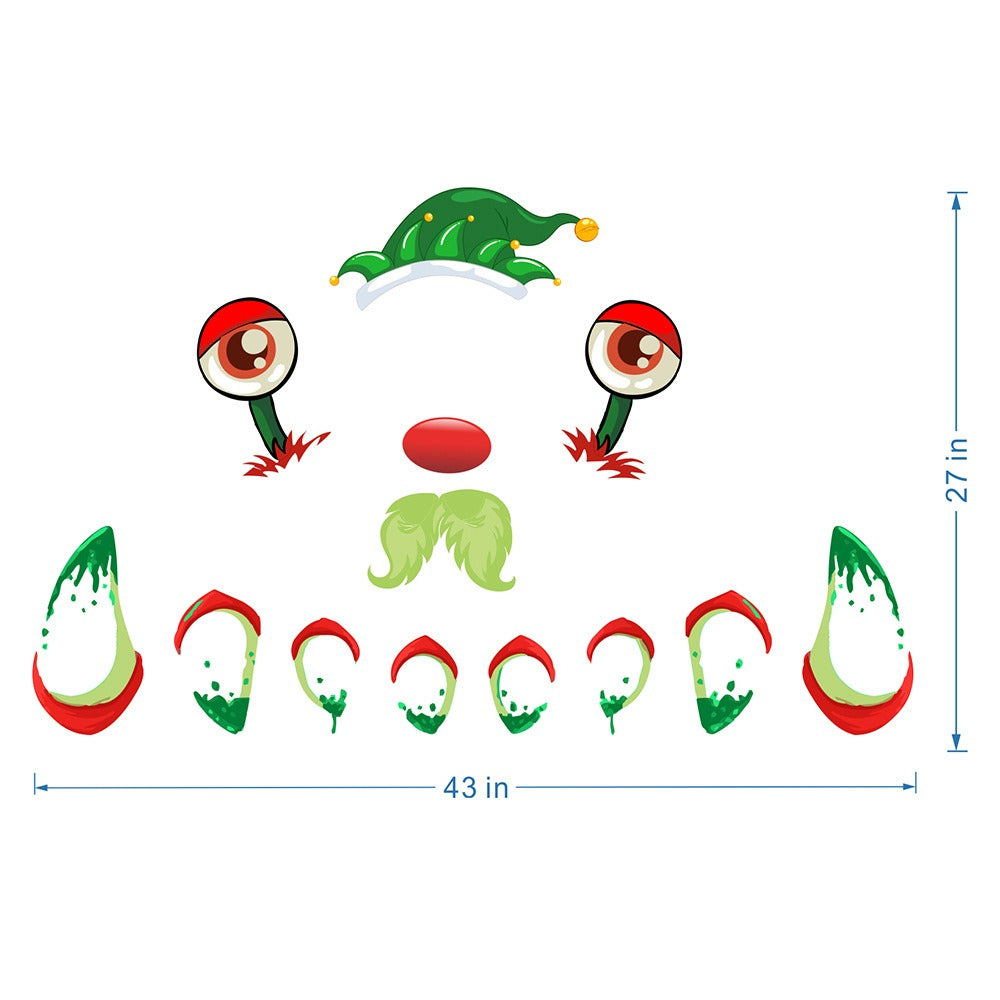 Christmas Garage Stick Refrigerator Stick Holiday Home Decoration Santa Claus Dinosaur Sticker PVC Material