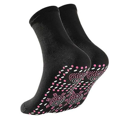 Self Heating Socks Health Massage Socks Self Heating Middle Tube Thickened Warm Foot Socks Hot Moxibustion Cold Proof Socks