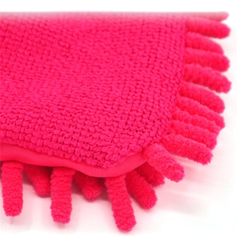 2 in 1 Ultrafine Fiber Chenille Microfiber Car Wash Glove Mitt Soft Mesh backing no scratch for Car Wash and Cleaning