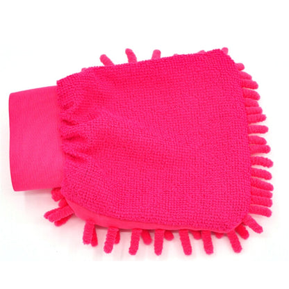 2 in 1 Ultrafine Fiber Chenille Microfiber Car Wash Glove Mitt Soft Mesh backing no scratch for Car Wash and Cleaning