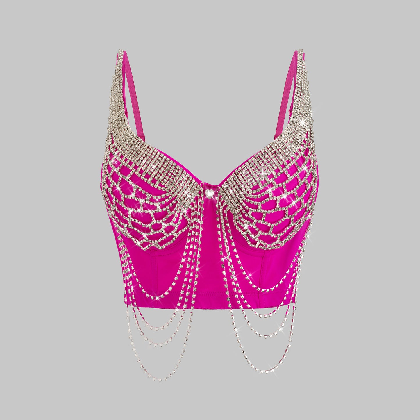 Heavy Beading and Rhinestone Design Backless