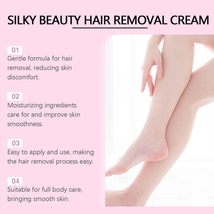 Oceaura Silky Hair Removal Cream For Women Armpit Hair, Leg Hair, Whole Body Hair Care For Soft, Smooth And Delicate Skin