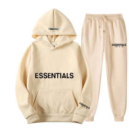 FEAROFGODESSENTIALS Couple Set Hoodies for Men and Women Double Line High Street Fashion Two-Piece Set