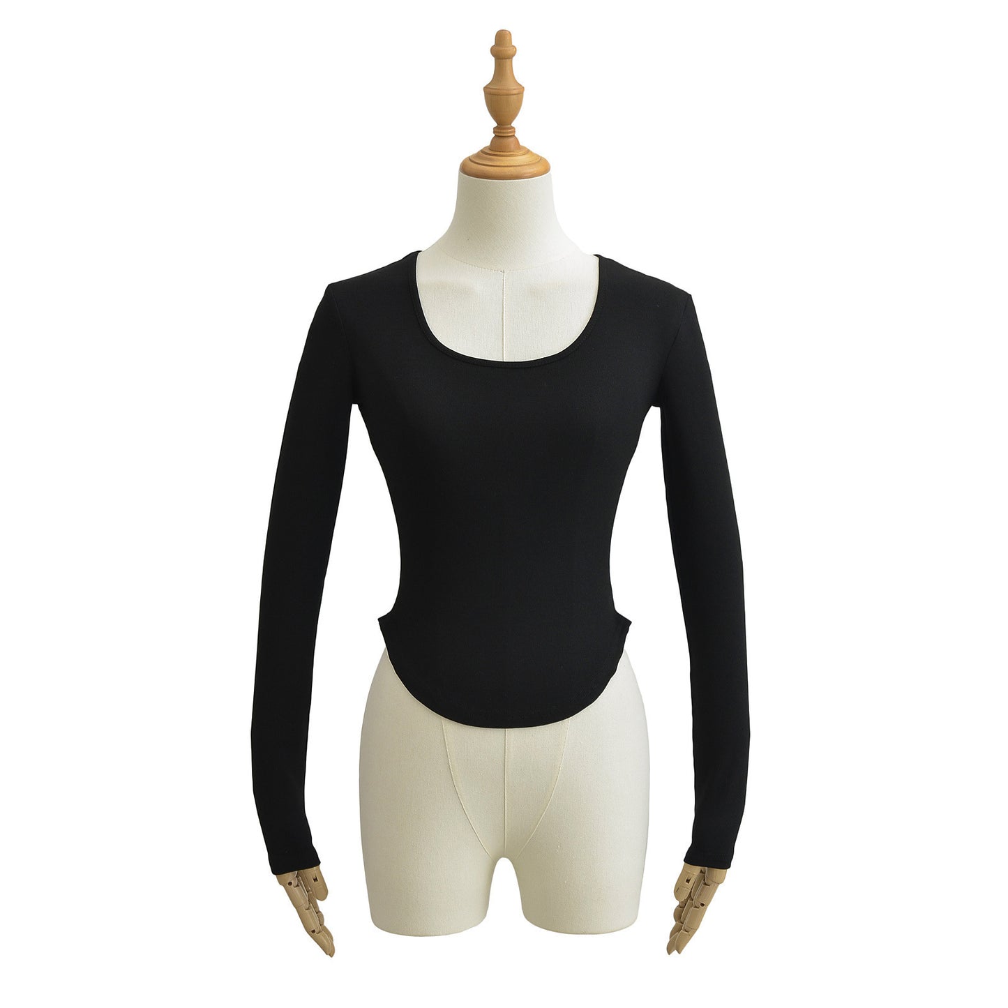Irregular long sleeved T-shirt for women