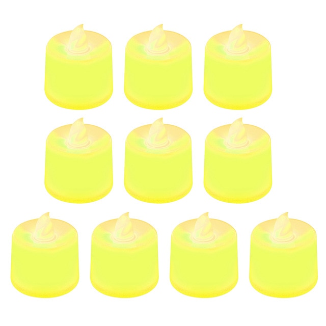 1PCS  Flameless Amber Candles Electronic Led Candle Light / Yellow Led Tea Lights / Romantic Home Love Decoration Candle Wax