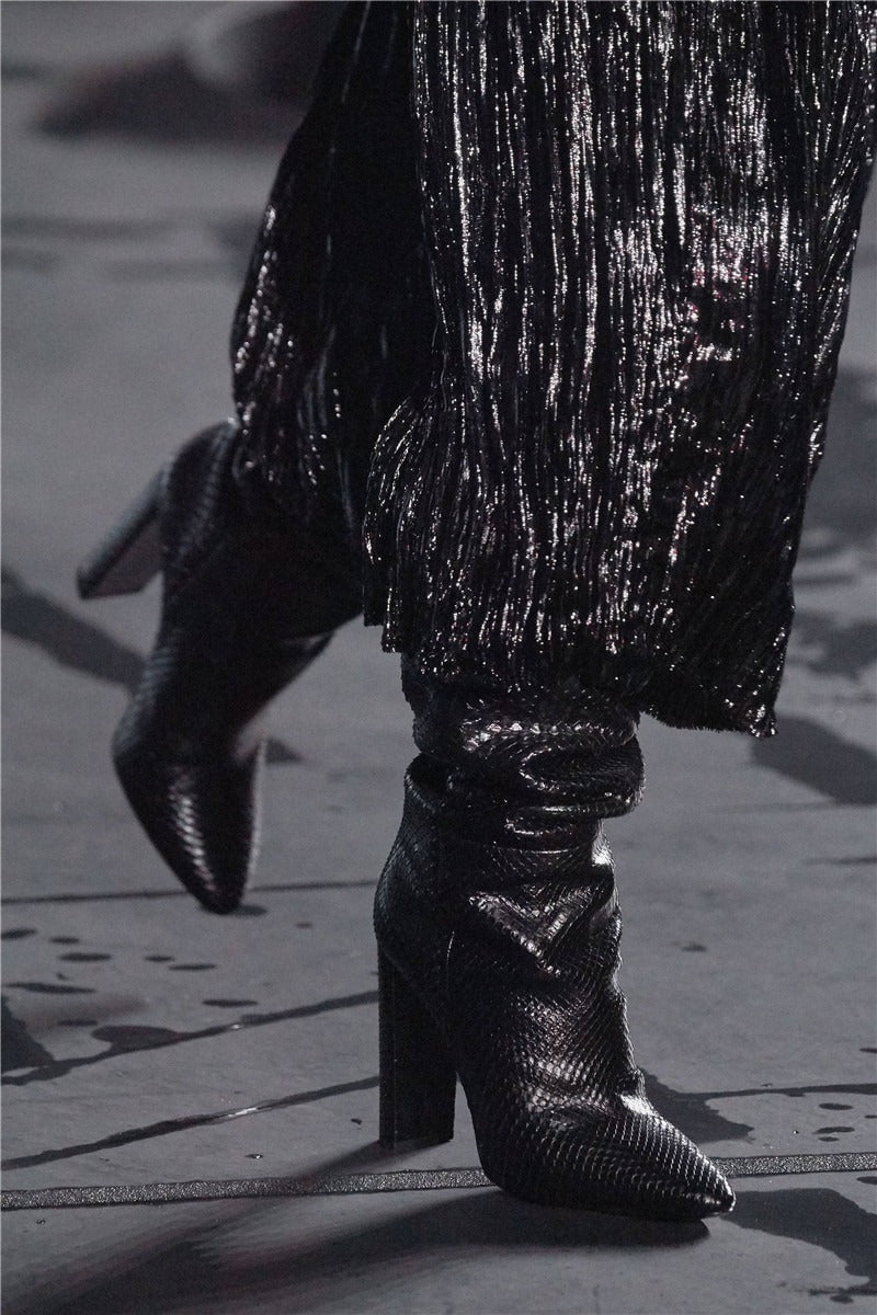 High Boots Female Pumps Thin Heels Pointed Toe Women Western Long Boots Shoes