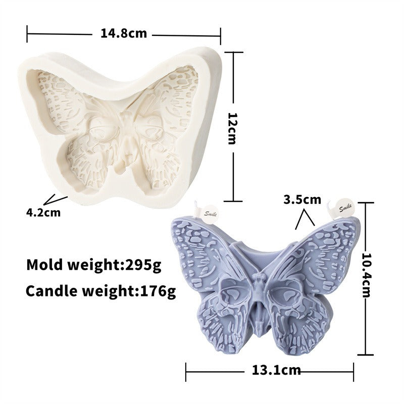 Silicone Angel Butterfly Embossed Pattern Candle Mold Halloween Skull Butterfly Baking Cake Mold Decoration Mold