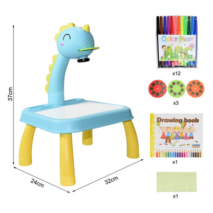 Children Led Projector Art Drawing Table Toys Kids Painting Board Desk Arts Crafts Educational Learning Paint Tools Toy for Girl