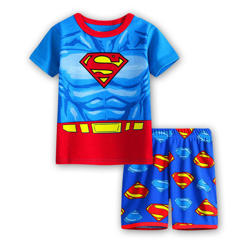 Children's clothing short sleeved home clothing baby underwear pajama set. Kid