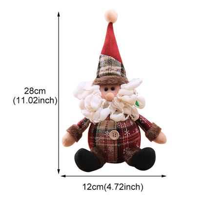 Santa Claus Christmas Ornaments Tree Decor Elk Snowman Plush Christmas Doll Decorations For Home 2019 Navidad Pendant Gift Kids