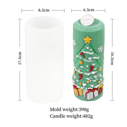 8 Nordic style Christmas Santa Claus pillar candle molds Elk Christmas tree scented candle molds