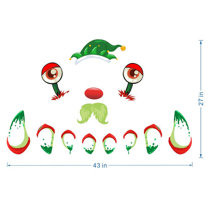 Christmas Garage Stick Refrigerator Stick Holiday Home Decoration Santa Claus Dinosaur Sticker PVC Material