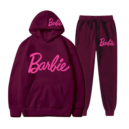 Printed Sports Hoodie for Men and Women Casual Sweatshirt Set