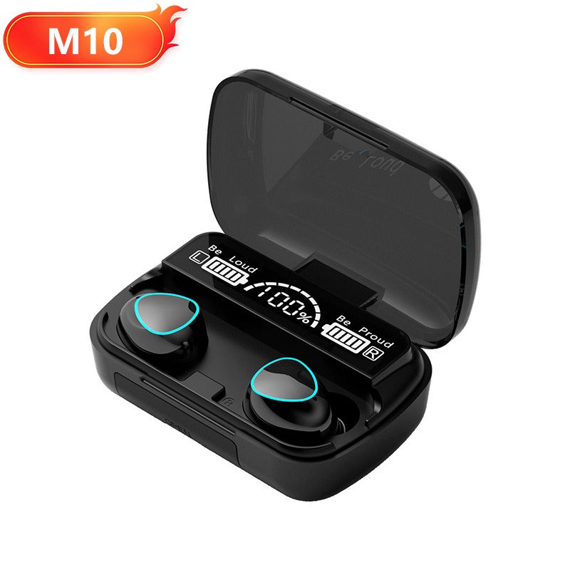 M10M30 Bluetooth Headset High-Capacity Wireless Private Model TWS New F9 Smiley Face Binaural 5.1 Noise Cancellation