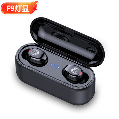 M10M30 Bluetooth Headset High-Capacity Wireless Private Model TWS New F9 Smiley Face Binaural 5.1 Noise Cancellation