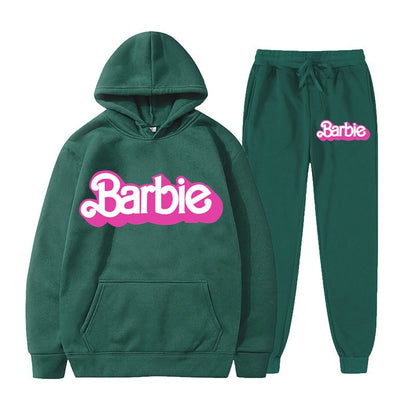 Printed Sports Hoodie for Men and Women Casual Sweatshirt Set