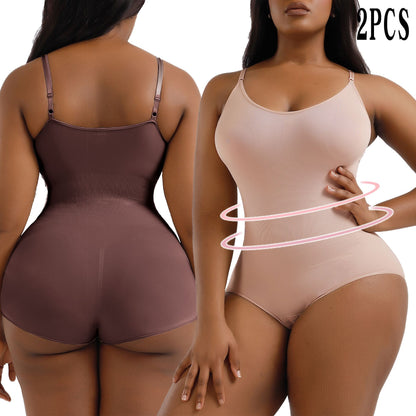 Body Shaper Seamless Bodysuit with Waist Trainer for Women