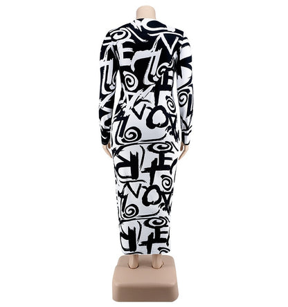 Large Spring New Long Sleeve Dress