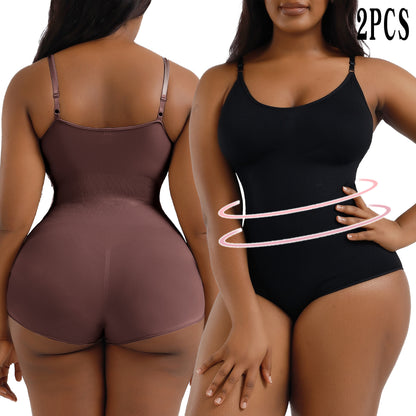 Body Shaper Seamless Bodysuit with Waist Trainer for Women