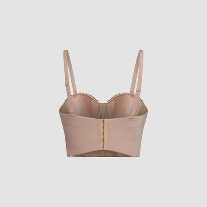 Spaghetti Strap Bralette with Gathered Design