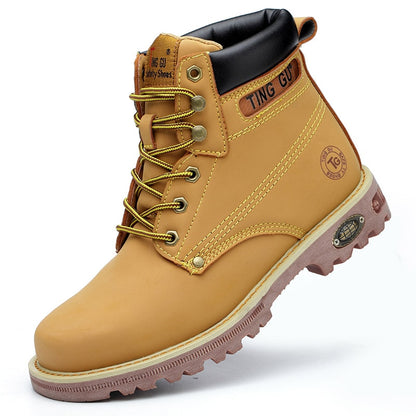 Steel Toe Shoes Men Safety Work Boots Autumn Winter Outdoors Men Work Safety Shoes Anti-piercing Protection Footwear