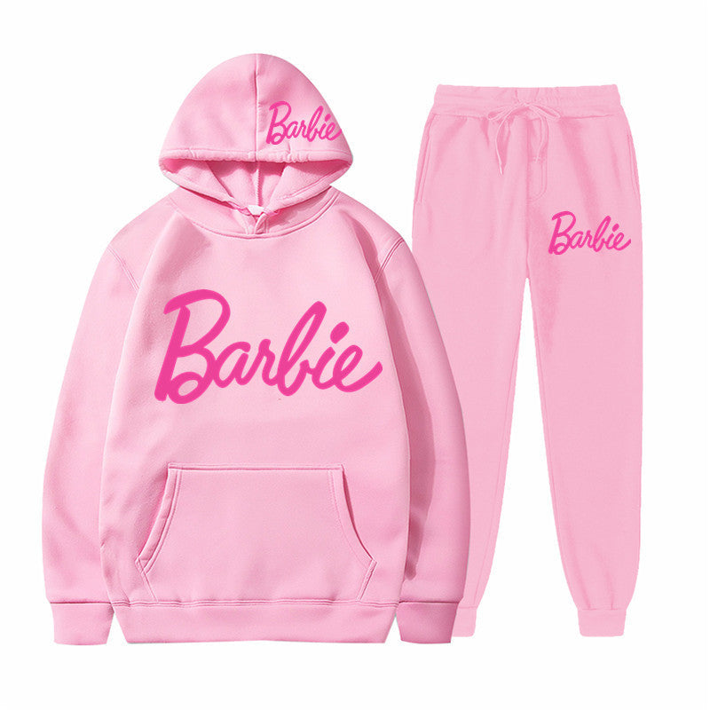 Printed Sports Hoodie for Men and Women Casual Sweatshirt Set