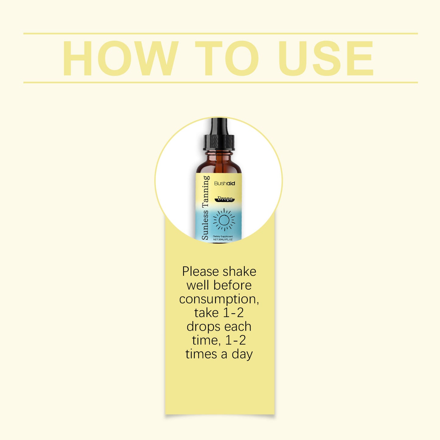 BushAid Tanning Anti-Sunburn Drops (For Entry) For Body Treatment