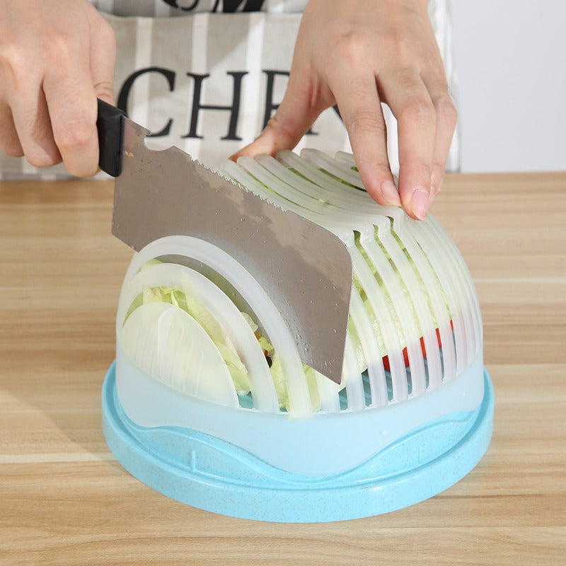 Household fruit salad cutter creative lazy vegetable radish cutting bowl slicer kitchen tool