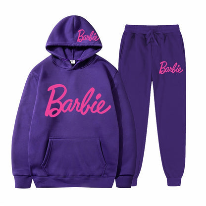 Printed Sports Hoodie for Men and Women Casual Sweatshirt Set