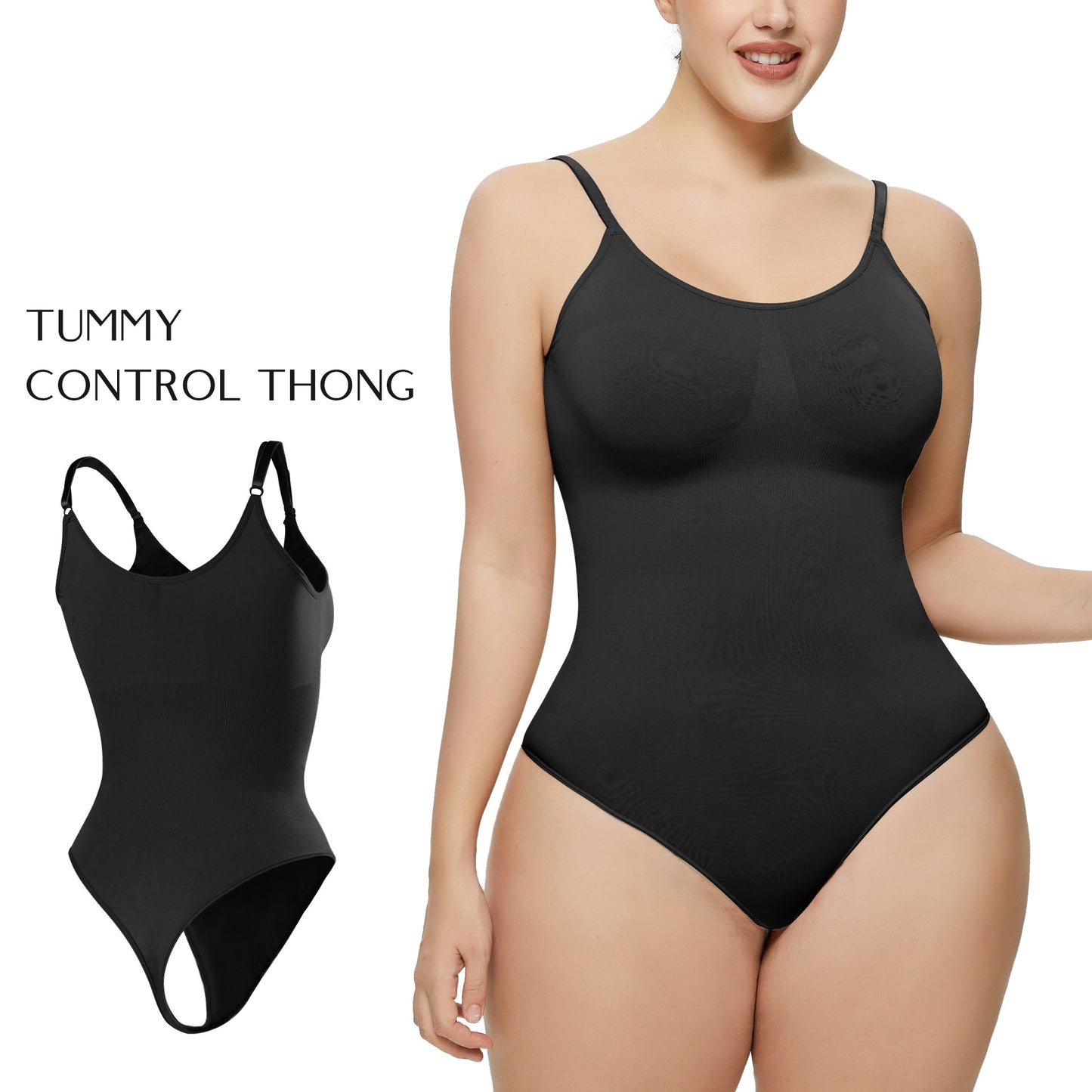 Body Shaper Seamless Bodysuit with Waist Trainer for Women