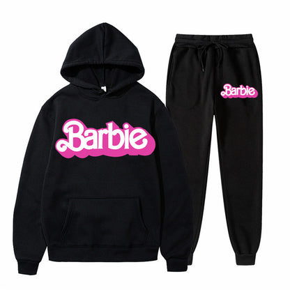 Printed Sports Hoodie for Men and Women Casual Sweatshirt Set