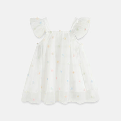 Flying sleeve suspender mesh skirt children suspender dress