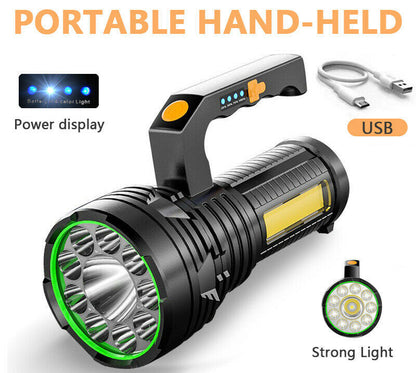 Strong Light Portable Light Flashlight Multi-Function Rechargeable Waterproof Searchlight Outdoor Emergency USB Outdoor Light